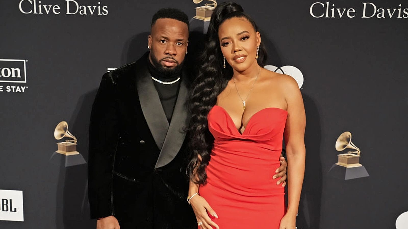 Yo Gotti and Angela Simmons attend the Pre-GRAMMY Gala & GRAMMY Salute To Industry Icons Honoring Julie Greenwald & Craig Kallman at The Beverly Hilton on February 04, 2023 in Beverly Hills, California.  