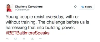 @CharleneCAC - (Photo: Charlene Carruthers via Twitter)