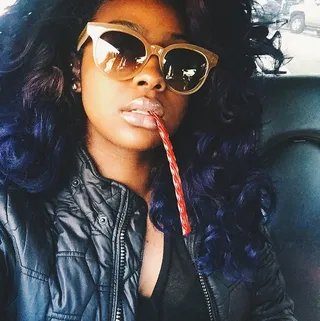 Justine Skye @justineskye - Her spirit animal is a purple unicorn. Sounds about right  (Photo: Justine Skye via Instagram)