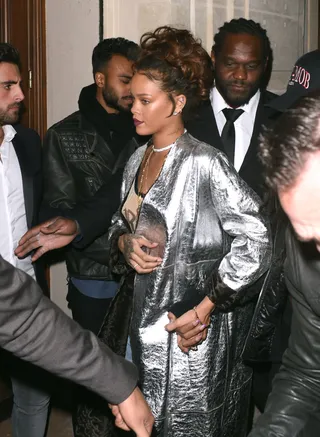 Party All Night - Rihanna shuts the club down at 1AMin the morning at Seven nightclub in Paris.(Photo: Neil Warner / Splash News)