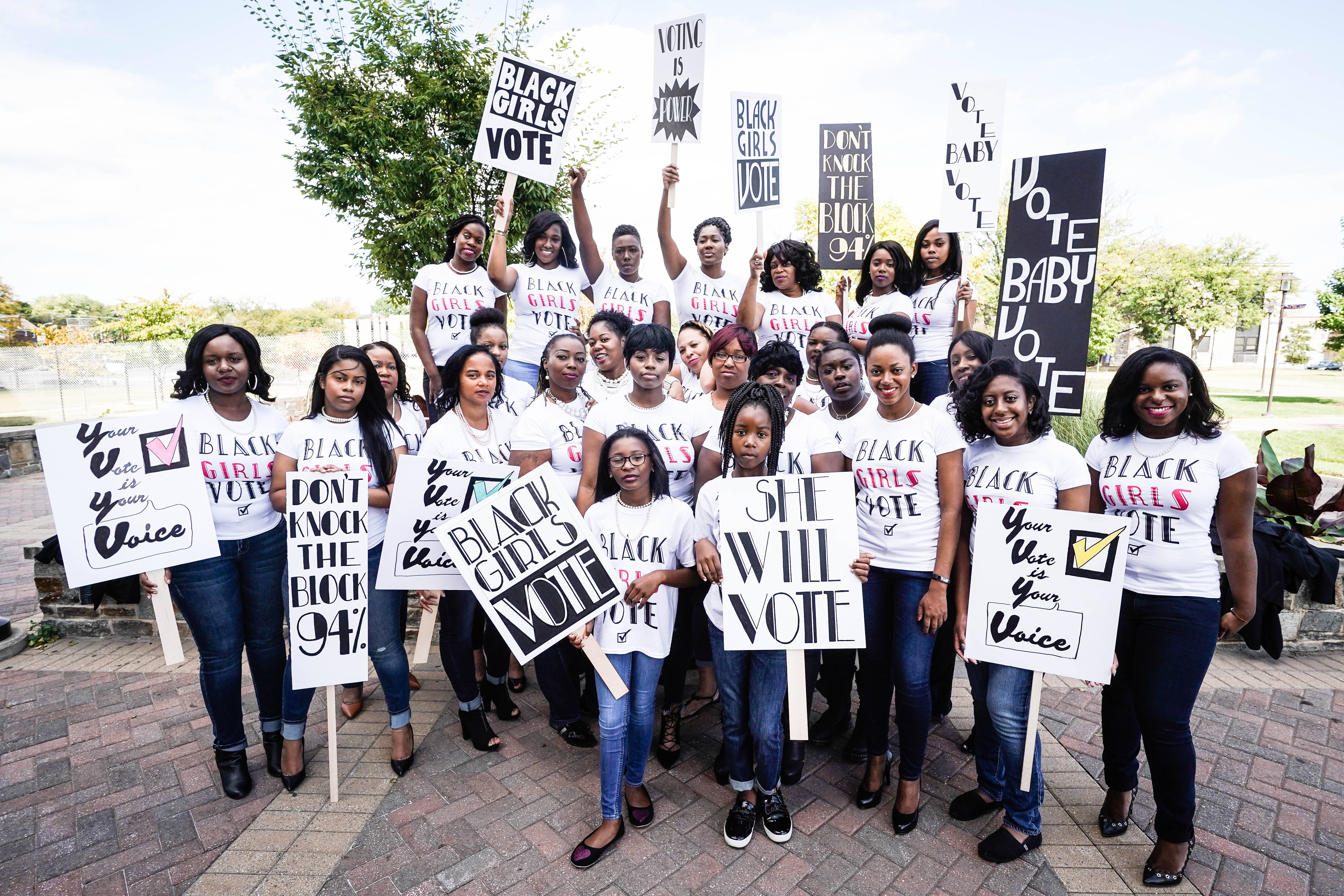 Women with signs