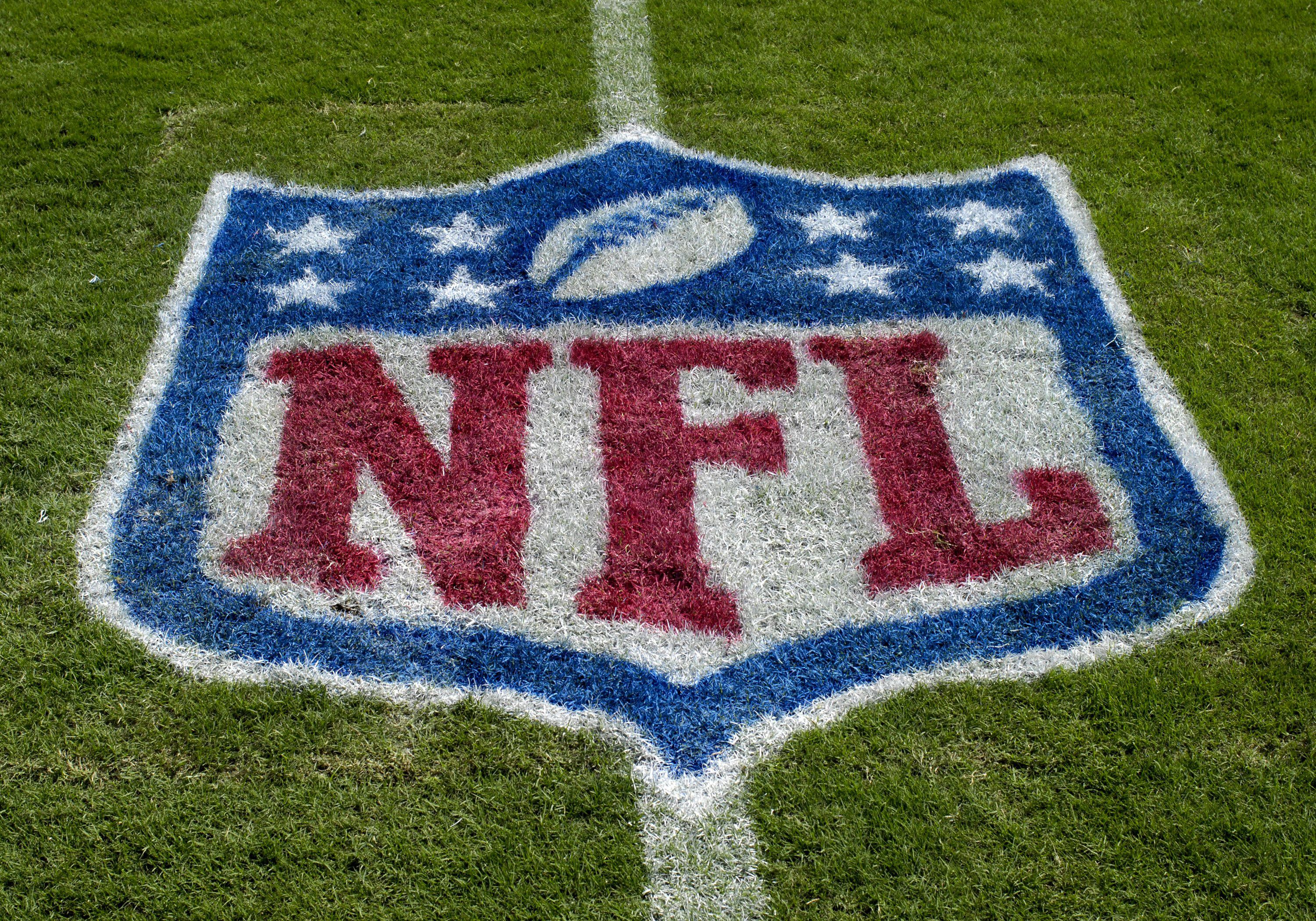 TAMPA, FL - OCTOBER 12: An NFL logo as the Tampa Bay Buccaneers host the Carolina Panthers at Raymond James Stadium on October 12, 2008 in Tampa, Florida.  (Photo by Al Messerschmidt/Getty Images)