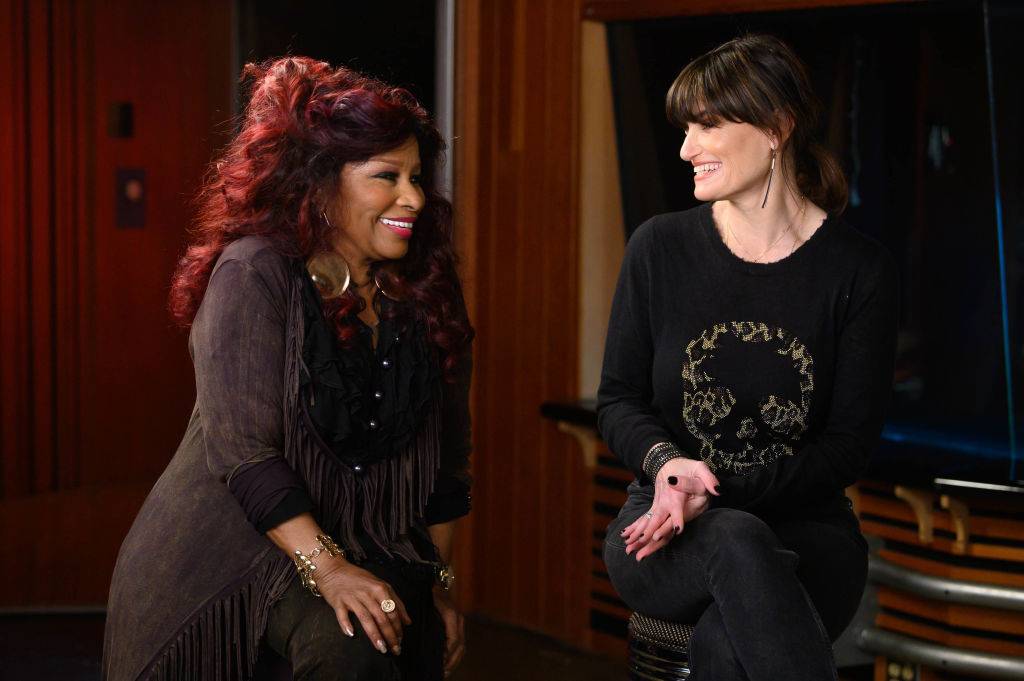 LOS ANGELES, CALIFORNIA - FEBRUARY 24: In this image released on March 8, Chaka Khan and Idina Menzel attend 'CARE celebrates 'Every Woman' with Chaka Khan and Idina Menzel' at Henson Studios on February 24, 2021 in Los Angeles, California. (Photo by Emma McIntyre/Getty Images for CARE)