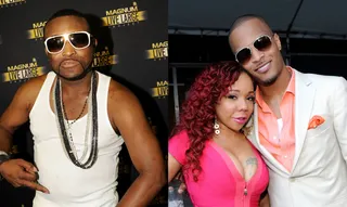 Shawty Lo/Tiny - Shawty Lo apologized directly to Tameka &quot;Tiny&quot; Cottle in 2009 after he name-dropped her during his long-running feud with T.I.(Photos from left: Rick Diamond/Getty Images, Frank Micelotta/MTV/PictureGroup)