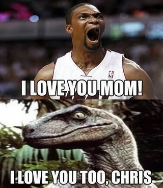 Bosh-asaurus - No chill. (Photo: AP Photo/Wilfredo Lee, Amblin Entertainment, Legendary Entertainment)&nbsp;