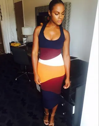 Tika Sumpter - The actress sports a beautiful color blocked frock by Victoria Beckham to the 2015 MegaFest in Dallas.(Photo: Tika Sumpter via Instagram)