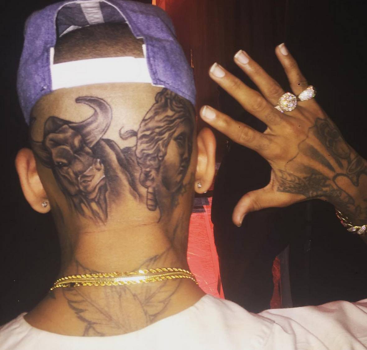 He Loves Her - - Image 5 from A Guide to Chris Brown's Tattoos | BET, image size:1180x1124