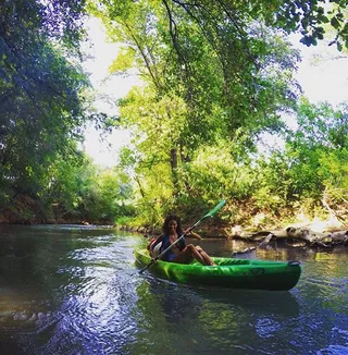 Cindy Bruna - The Victoria’s Secret model paddles along the placid waters with ease on a recent vacay with friends.(Photo: Cindy Bruna via Instagram)