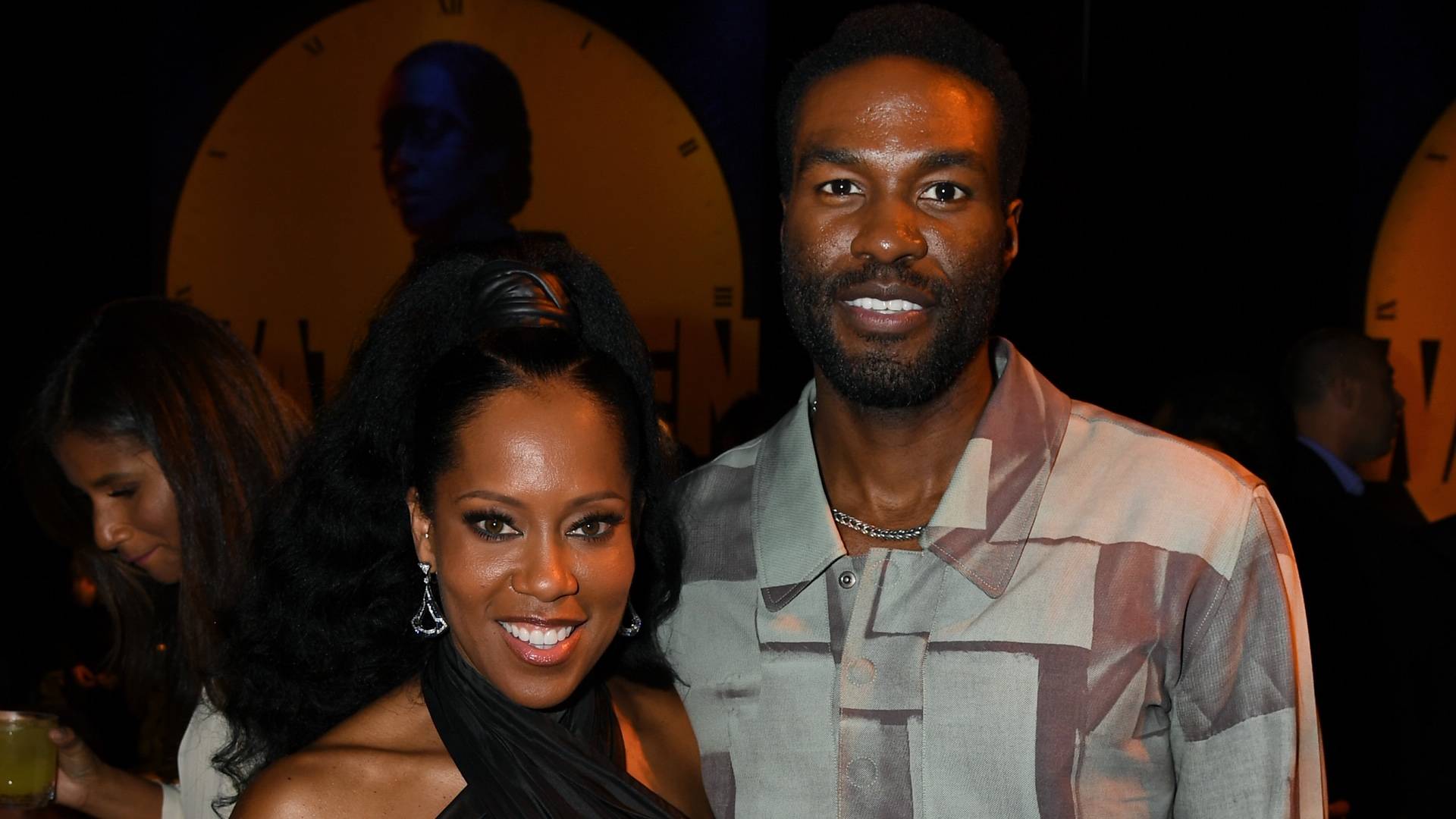 Regina King and Yahya Abdul-Mateen II on BET Buzz 2020.