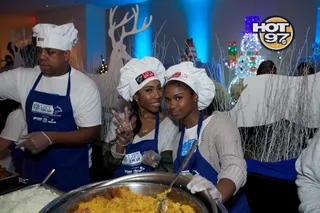 Holiday Cheer - Sevyn Streeter serves food to the needy at Hot 97's Hip Hop Has Heart foundation. The star-studded annual Lift'Em Up event included celebrity guest serving organic dishes and live performances. &nbsp;(Photo: Karl Ferguson)