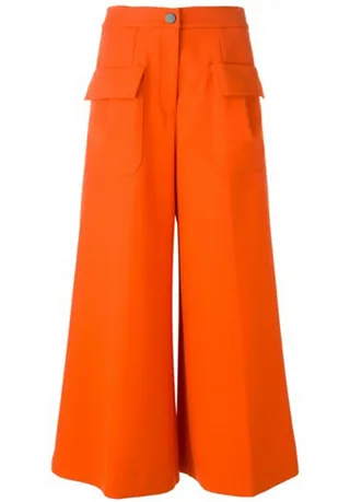 Giulietta Wide Leg Trousers ($560) - Wide leg? Check. High waisted? Check? Persimmon? Check. You'll be hitting three trends at once in these fashion-forward trousers.  (Photo: Giulietta)