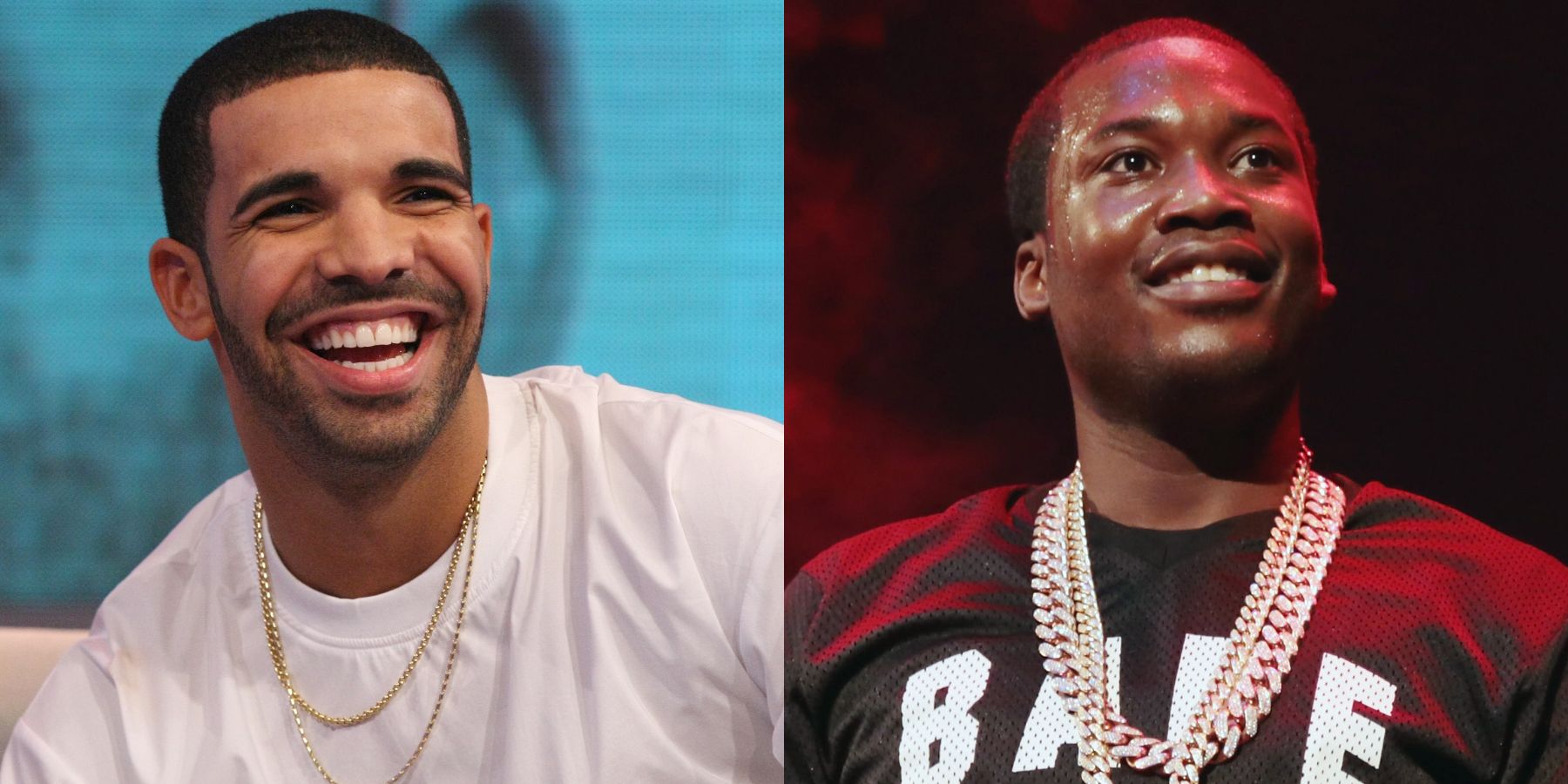 Drake and Meek Mill on BET Breaks in 2018.