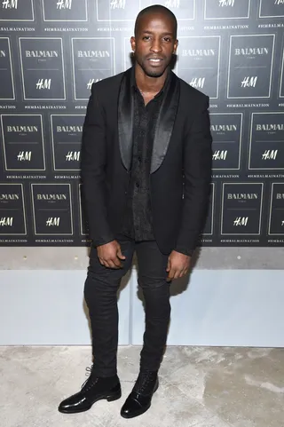 Elijah Kelley - Keepin' it classy! The actor does his thing in some sleek menswear pieces at the launch.  (Photo: Dimitrios Kambouris/Getty Images for H&amp;M)