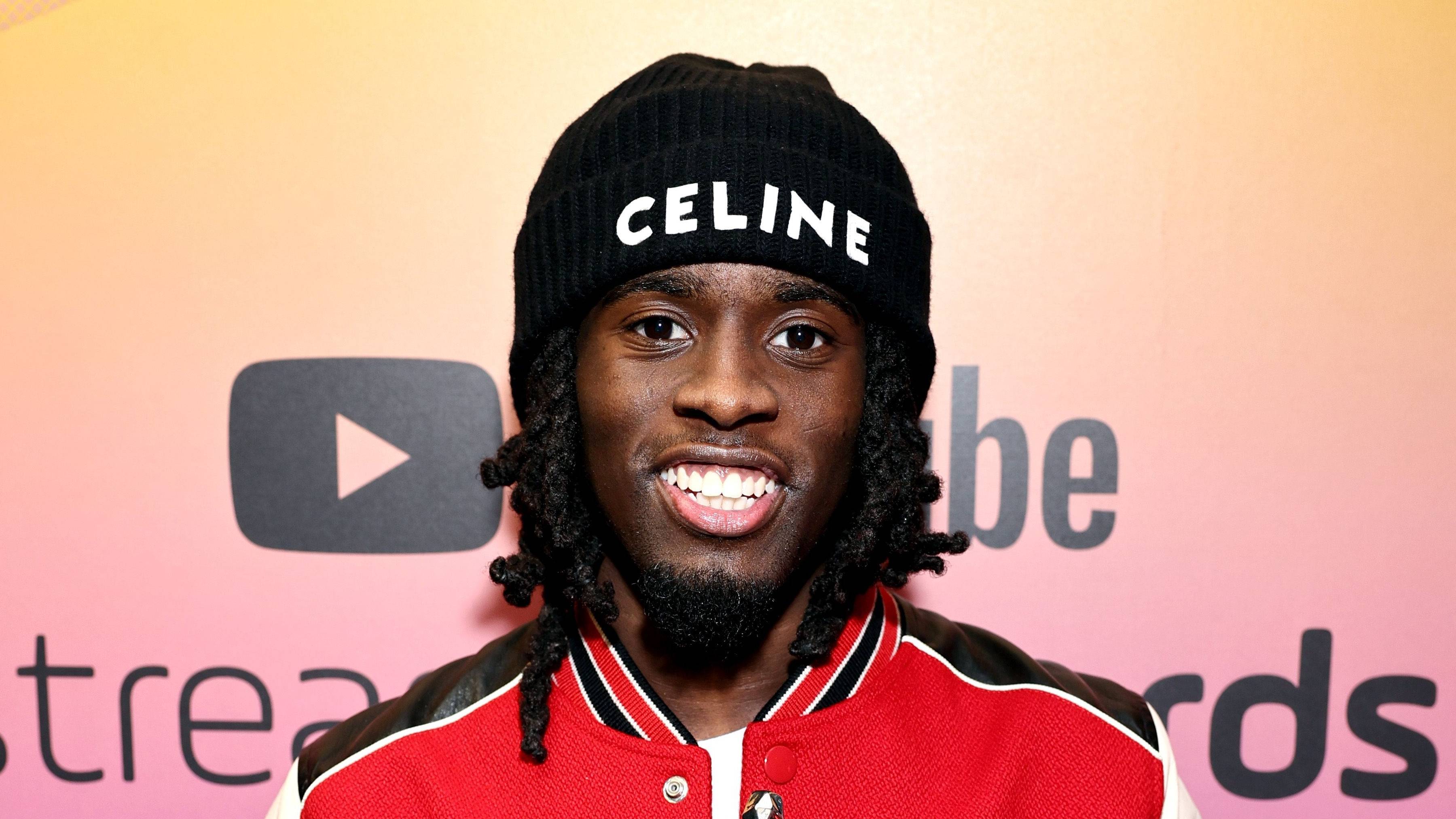 Kai Cenat poses with an award during the 2022 YouTube Streamy Awards at the Beverly Hilton on December 04, 2022 in Los Angeles, California. 