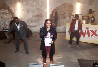 Double Up - All you can do is give Lalah center stage when she harmonizes with herself making your jaw drop and hit the floor.&nbsp; (Photo: Leon Bennett/Getty Images)