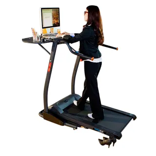 Work It Out - A treadmill with a laptop workstation fuses function with productivity and might be a handy alternative when the president has to squeeze in some official work during his morning workout. (Photo: Courtesy of Target)