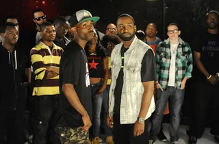 Almost Time - Tone Montana and Sco ready themselves for an Ultimate Freestyle Friday battle royale. &nbsp;(Photo: John Ricard / BET)