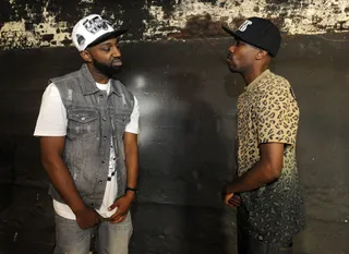 It's Time  - Tone Montana and Sco put on their game faces for the Ultimate Freestyle Friday battle.&nbsp;&nbsp; (Photo: John Ricard / BET)