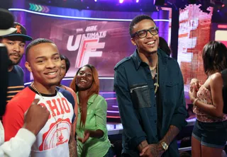 We Love It - Check out the great moment from host Bow Wow and recording artist August Alsina on 106.&nbsp;(Photo: Bennett Raglin/Getty Images for BET)