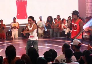 Point 'Em Out - Lil Quan performs and plays to the 106 crowd during his performance.&nbsp;(Photo: Bennett Raglin/Getty Images for BET)