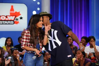 Rocsi and Nas - Nas shares a secret with Rocsi.(Photo by Brad Barket/PictureGroup)