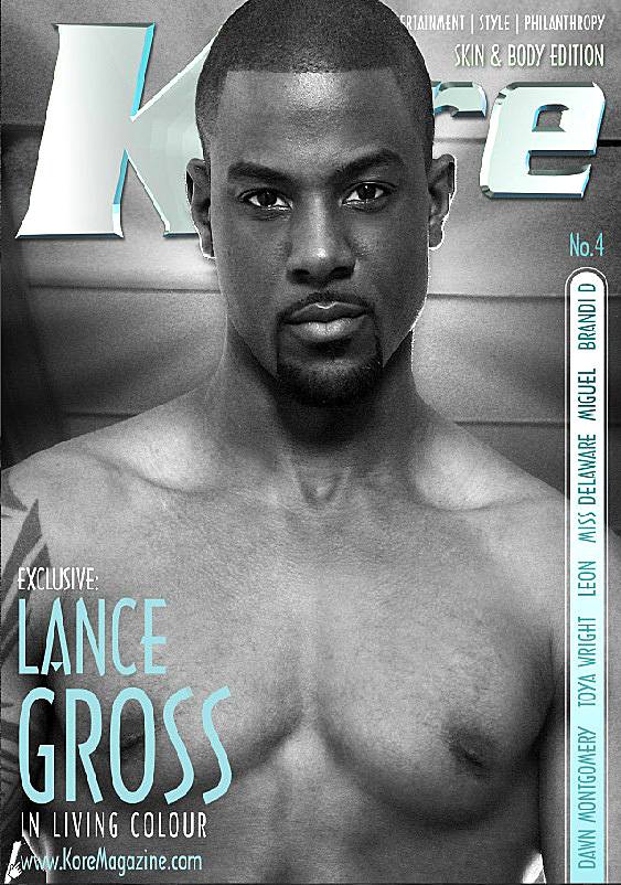 Lance Gross\r - The hot-bodied actor strips down for the cover of Kore magazine’s “Skin and Beauty” issue, and inside shares some of his top skin-care tips.\r\r(Photo: Kore Magazine)