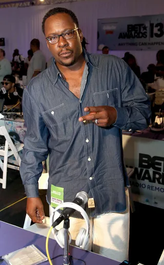 Bobby Brown - R&amp;B bad boy Bobby Brown poses for a snap between interviews with various radio outlets.(Photo: Frederick M. Brown/Getty Images for BET)