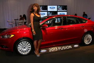 Model Fusion - Toccara Jones hosts the Hot Spot and shows off the Ford Fusion.   (Photo by Maury Phillips/BET/Getty Images)&nbsp;