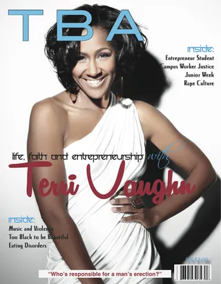 Terri Vaughn on TBA  - Terri Vaughn makes a stunning return on the cover of TBA magazine in a white one-shoulder dress and curly bob.&nbsp; She talks about her new projects and staying inspired.  (Photo: TBA Magazine, July 2013)&nbsp;