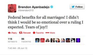 Brendon Ayanbadejo - (Photo: Twitter/Brendan310)