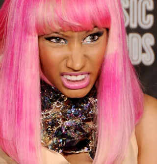 Nicki Minaj (@nickiminaj) - Nicki had a message for her barbs out in the UK. TWEET: "Can't wait to get to the UK to thank them for making 'Where them girls at' #1! They're definitely my Top Barb Nation. The nation of Pinkslam" (Photo: Gregg DeGuire/PictureGroup)