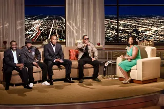 A Job Well Done - Thanks to all of the guests for another great episode of The Mo'Nique Show!&nbsp;(Photo: Darnell Williams/BET)