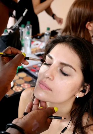 Tools of the Trade - A dome-tipped eyeshadow brush ensures the perfect smoky eye with the application of a dark shadow base.  (Photo: Bennett Raglin/Getty Images for BET)