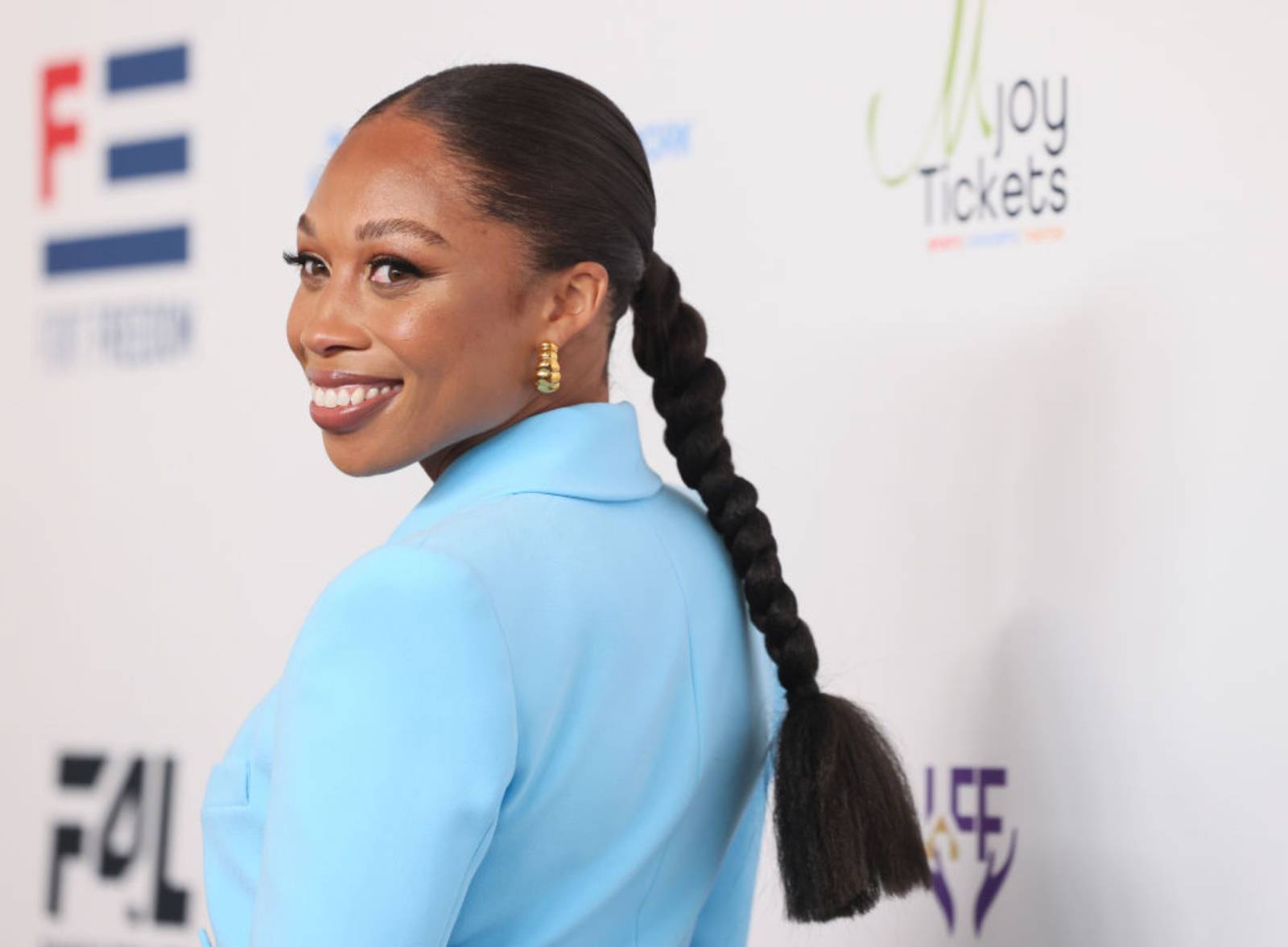 Allyson Felix attends the 23rd annual Harold & Carole Pump Foundation Gala at The Beverly Hilton on August 18, 2023 in Beverly Hills, California. (Photo by Rodin Eckenroth/Getty Images)