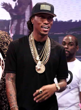 Don't Him the Future for No Reason - Future cracking up on the 106 stage.&nbsp; (Photo: Rob Kim/BET/Getty Images for BET)