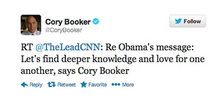 Cory Booker - (Photo: Cory Booker via Twitter)