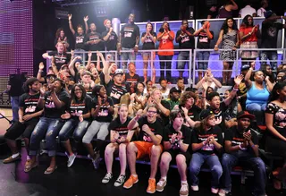 Get 'Em High - The 106 audience raises their hands as they prepare for a wild Freestyle Friday.&nbsp; (Photo:&nbsp; John Ricard/BET/Getty Images for BET)