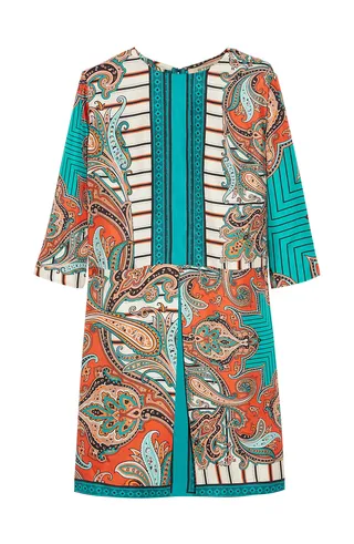 Etro Printed Silk Mini Dress ($490) - Go mini with this printed silk shift in decade-perfect colors.&nbsp;(Photo: ETRO)