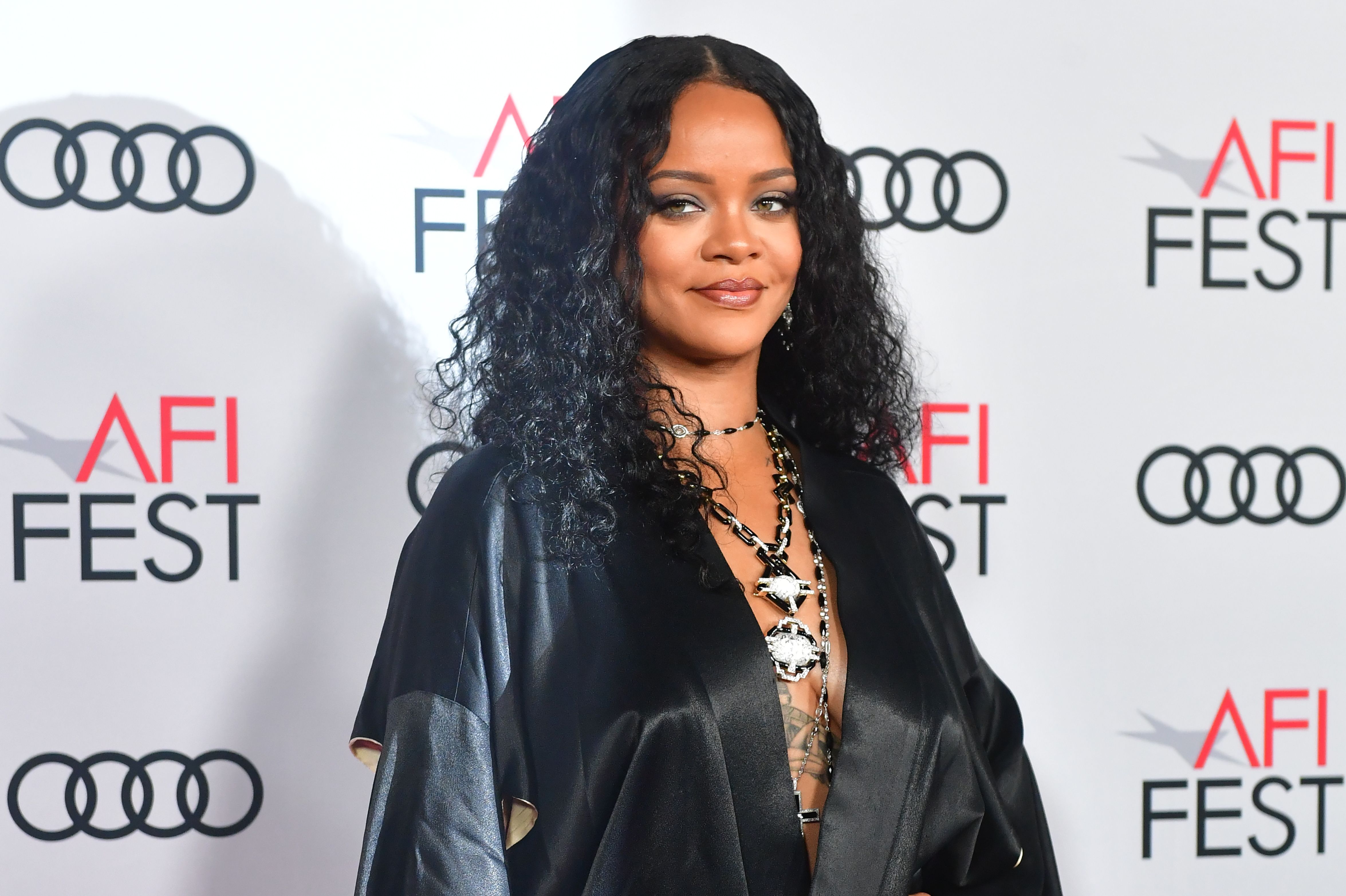 Barbadian singer/actress/designer Rihanna arrives for the AFI Opening Night Gala premiere of "Queen & Slim" at the TCL Chinese Theatre on November 14, 2019 in Hollywood. (Photo by Frederic J. BROWN / AFP) (Photo by FREDERIC J. BROWN/AFP via Getty Images)