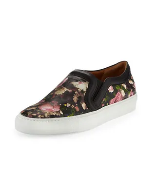 Givenchy - Your favorite spring floral print goes dark. And you can’t beat the ease of slip-ons for all the spring music festivals coming up.  (Photo: Bergdorf Goodman)