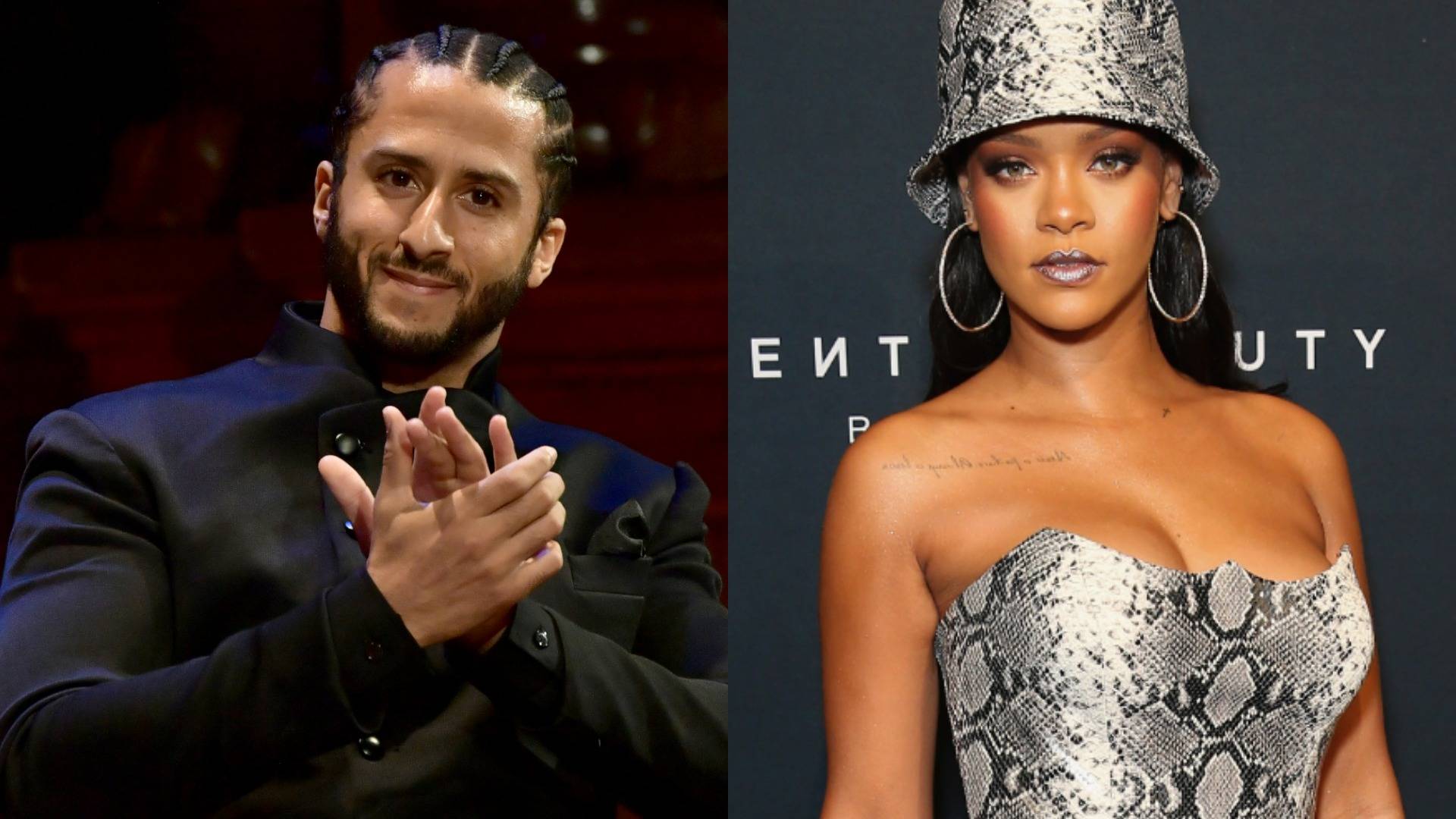 Colin Kaepernick and Rihanna on BET Breaks 2018.