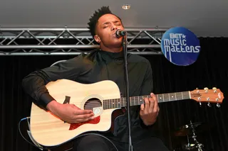 Strumming on Heart Strings - In 2015 keep an eye out for Avery Wilson. The up-and-coming crooner turned some heads last night with a heart-warming performance.&nbsp; (Photo: Leon Bennett/Getty Images for BET)