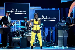 TeaMarrr kills it with an energetic performance at the Soul Train Awards. - (Photo by Ethan Miller/Getty Images for BET)