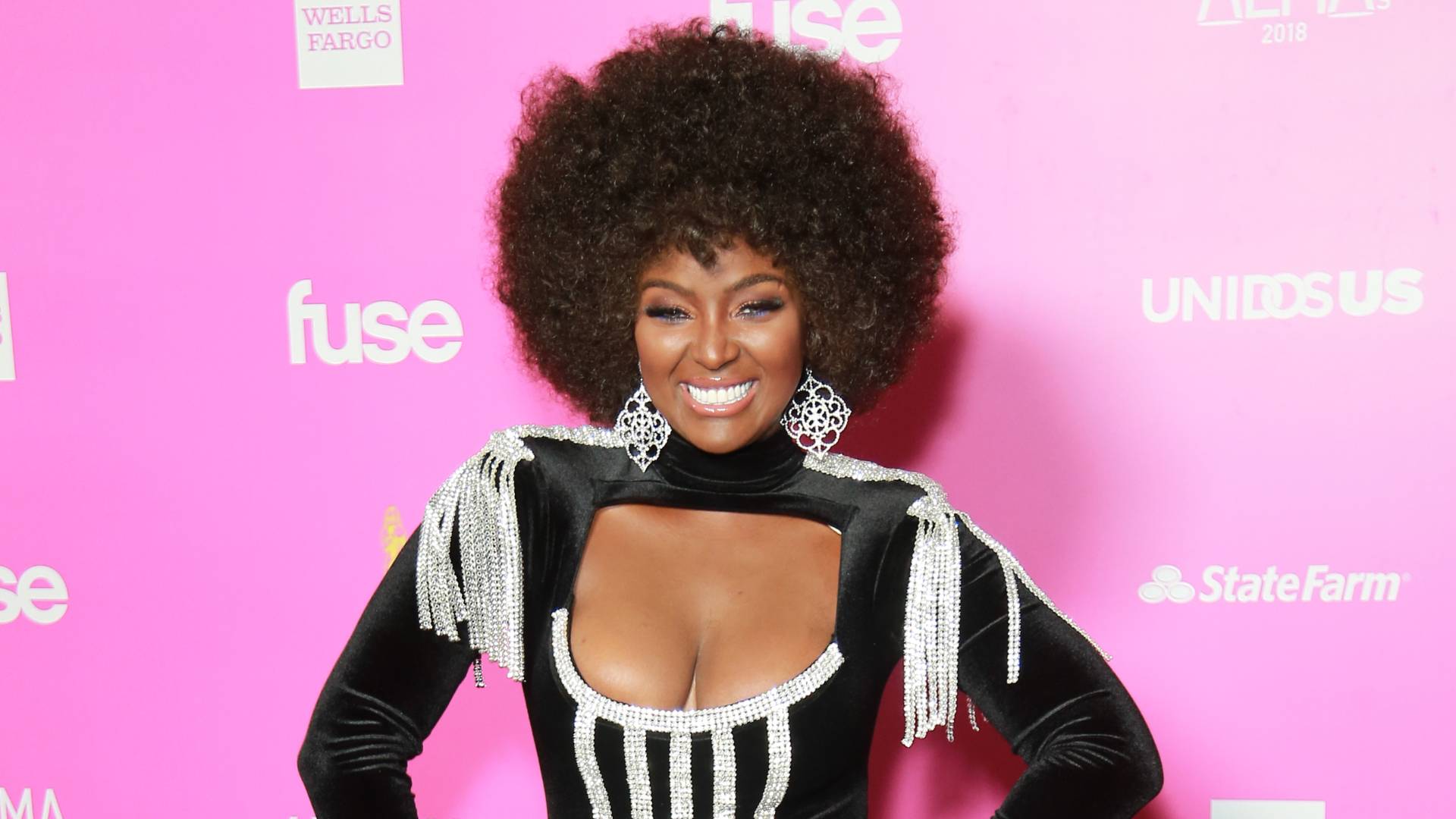 Amara La Negra attends The ALMAs 2018 - Press Room on November 04, 2018 in Los Angeles, California. 