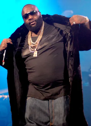 Rick Ross @rickyrozay - Tweet: &quot;'Biggest Boss that you've seen thus far' - Bawse of the Year!!&nbsp;@GQMagazineSalute!!!&quot;Rick Ross celebrates his new title as GQ's Bawse of the Year.&nbsp;(Photo: C.M. Wiggins/WENN.com)