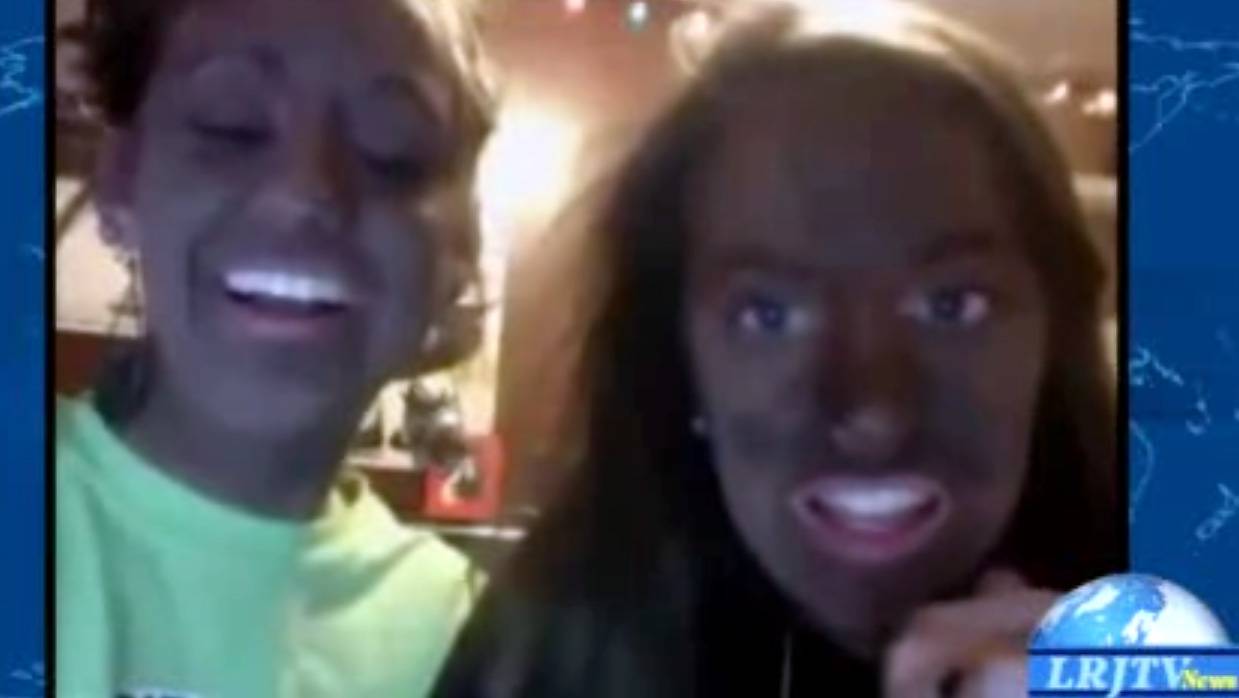 Jessica Heid and Rachel Cooper in Blackface