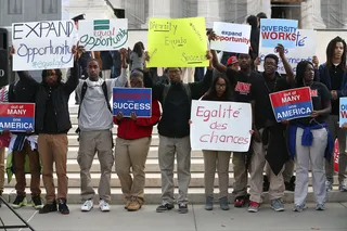 Affirmative Action Goes Before Supreme Court - The Supreme Court took on an affirmative action case after student Abigail Noel Fisher's application to the University of Texas was rejected. Fisher claims the school's entry process favors African-American and Latino applicants over other races. A ruling is expected in early 2013.&nbsp; (Photo: Mark Wilson/Getty Images)