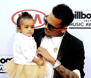 Date with Daddy - Chris Brown and daughter Royalty hit the red carpet of the 2015 Billboard Music Awards at MGM Garden Arena in Las Vegas.&nbsp; (Photo: Gregg DeGuire/WireImage)