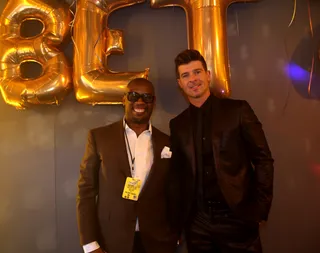 Robin Thicke and Andre Harrell Looking Chummy as Ever - (Photo: Johnny Nunez / BET)