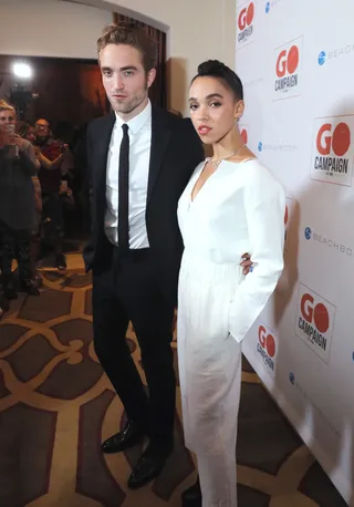 Date Night - Robert Pattinson and FKA Twigs are showing off that engagement glow on the red carpet of the 8th Annual GO Campaign Gala in California.(Photo: Mark Davis/Getty Images)